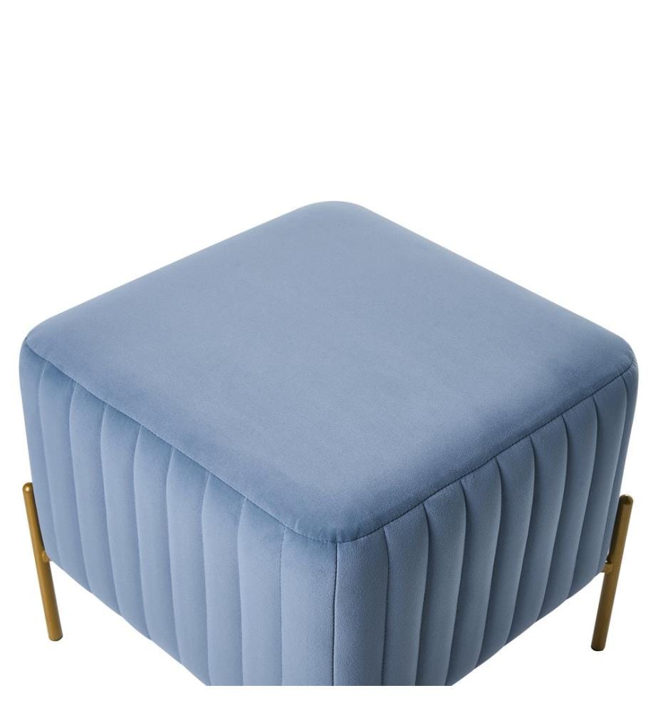 Repose-pied UTAH Velours Bleu