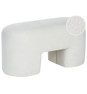 Banc DECORAH Bouclé Blanc