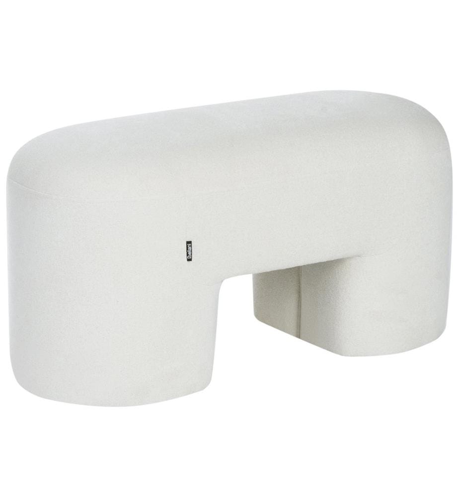 Banc DECORAH Bouclé Blanc