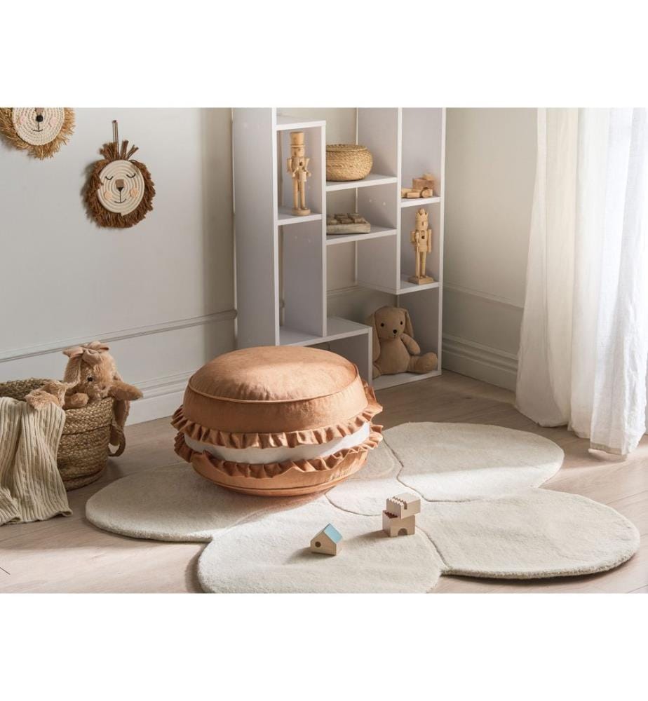 Pouf pour enfants MAROT Velours Marron