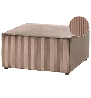 Ottoman LEMVIG Velours côtelé Beige sable