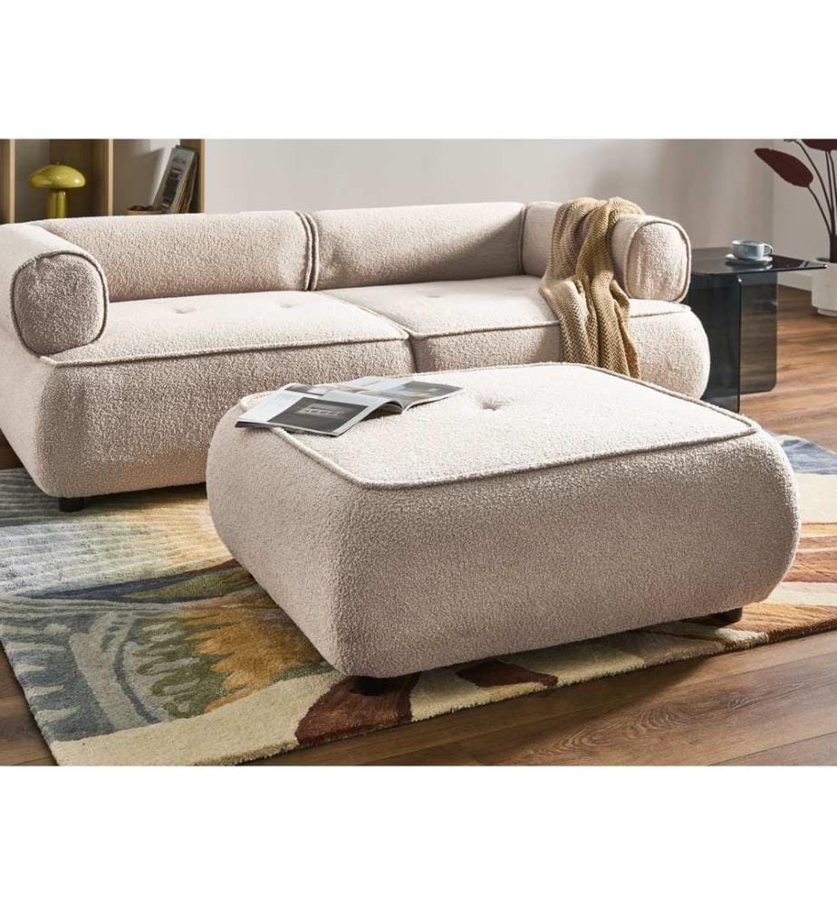 Ottoman SALLA Bouclé Beige
