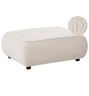 Ottoman SALLA Bouclé Blanc cassé