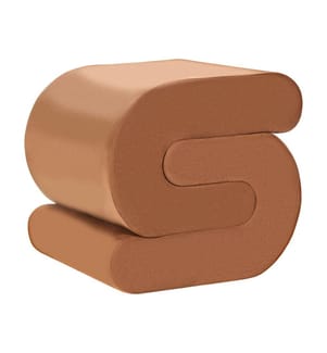 Pouf ARCADIA Velours Marron doré