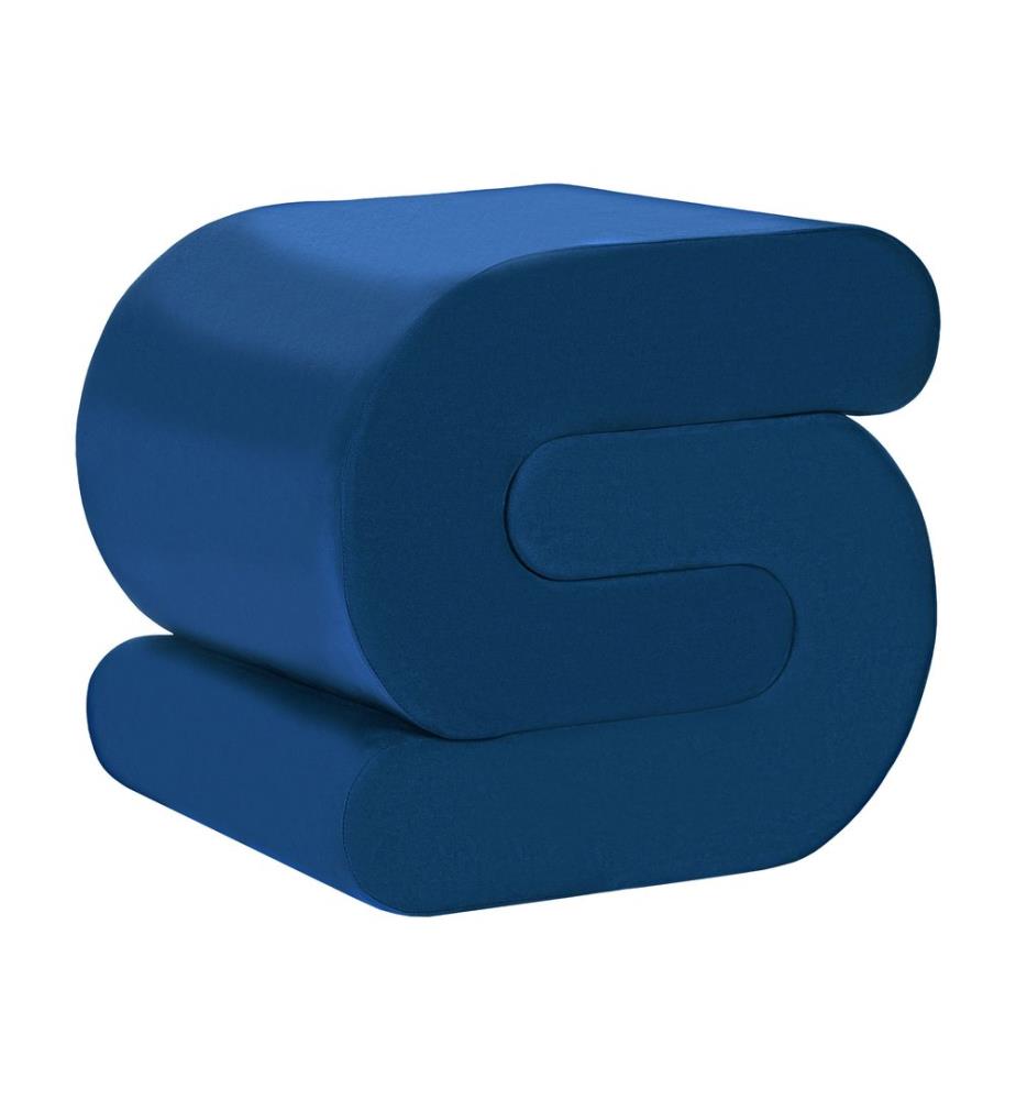 Pouf ARCADIA Velours Bleu marine
