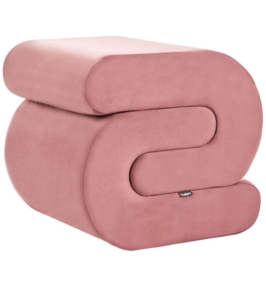 Pouf ARCADIA Velours Rose