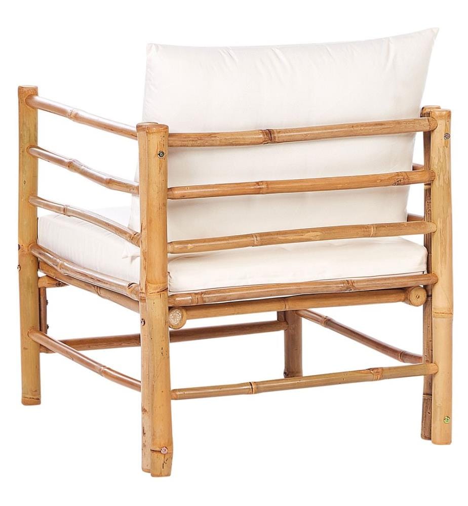 Fauteuil de jardin CERRETO Bambou Blanc cassé