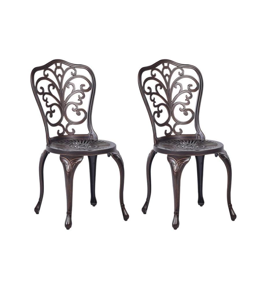 Lot de 2 chaises de jardin TRIORA Métal Marron