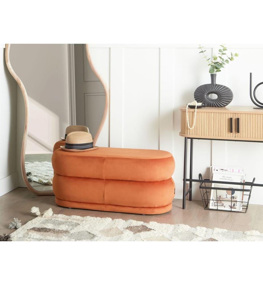 Banc ELLENDALE Velours Orange