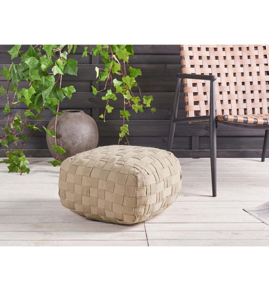 Pouf BODLA Matière synthétique Beige