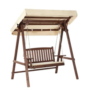 Balancelle de jardin CAVIOLA Bois d'épicéa Marron foncé
