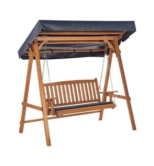 Balancelle de jardin FIBBIALLA Bois d'épicéa Marron