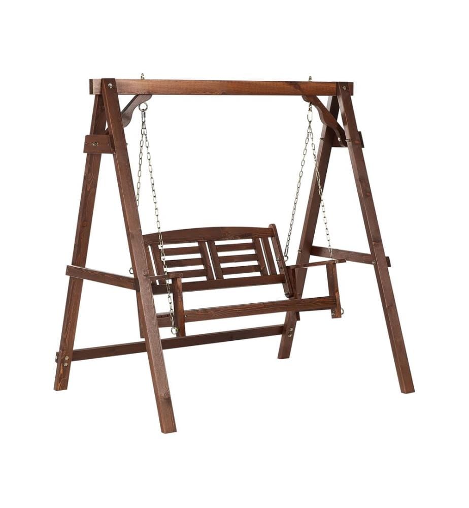 Balancelle de jardin NERITO Bois d'épicéa Marron foncé