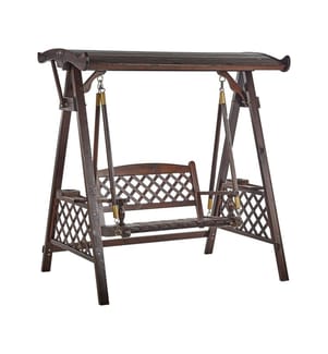 Balancelle de jardin SENARICA Bois d'épicéa Marron foncé