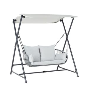 Balancelle de jardin FIASTRA Métal Gris clair