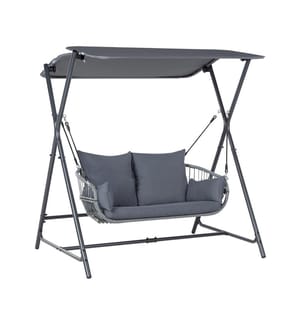 Balancelle de jardin FIASTRA Métal Gris foncé