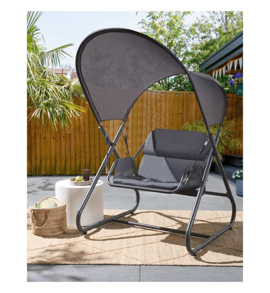 Balancelle de jardin SOLAGNA Métal Gris foncé