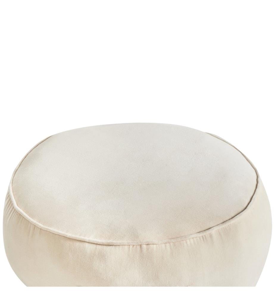 Pouf YULLE Velours Beige clair