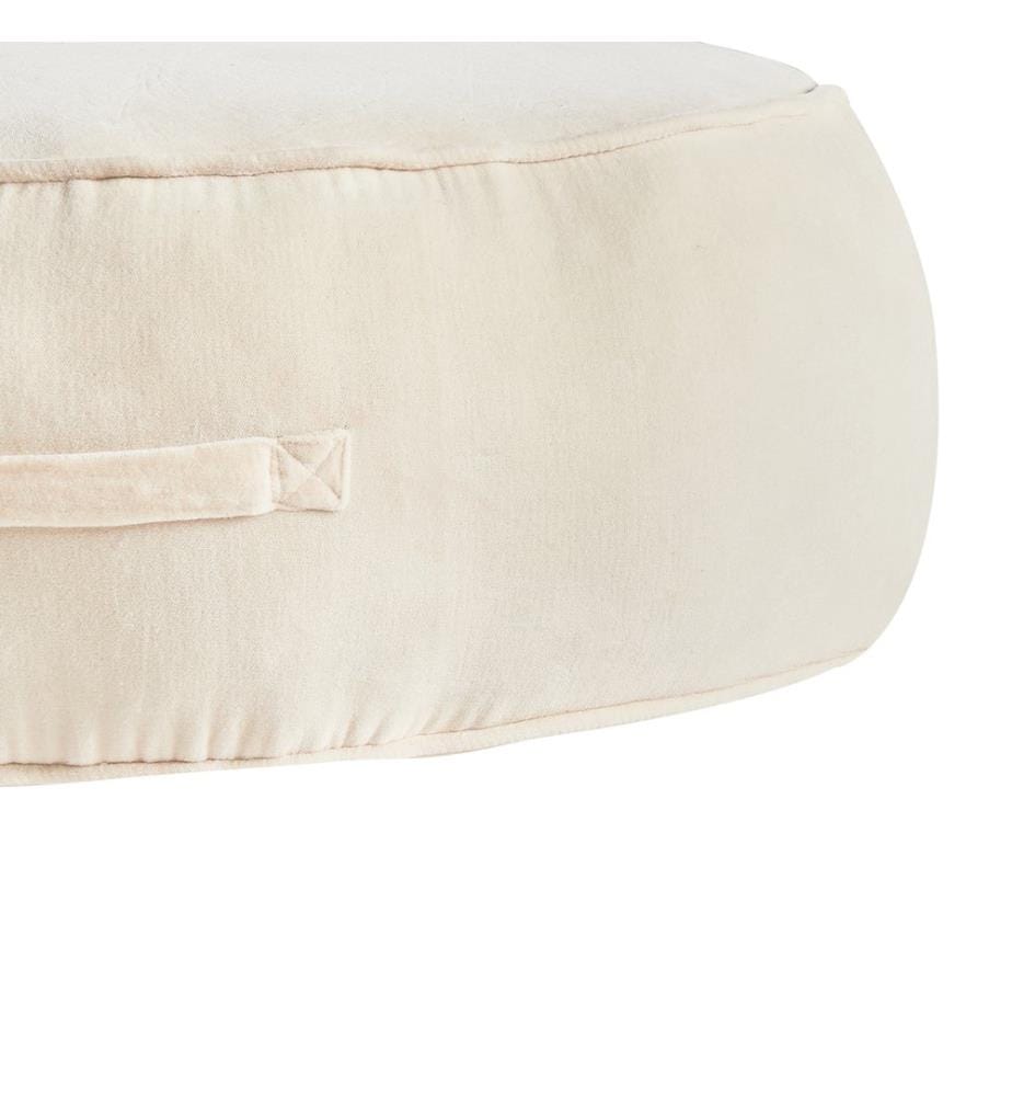 Pouf YULLE Velours Beige clair