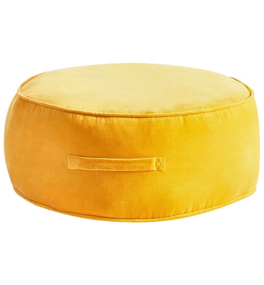 Pouf YULLE Velours Jaune