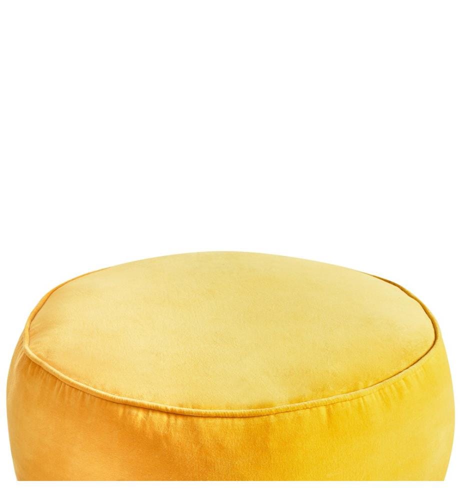 Pouf YULLE Velours Jaune