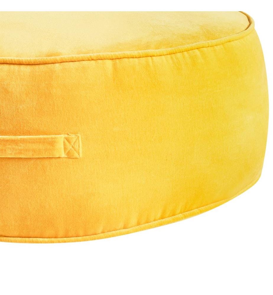 Pouf YULLE Velours Jaune