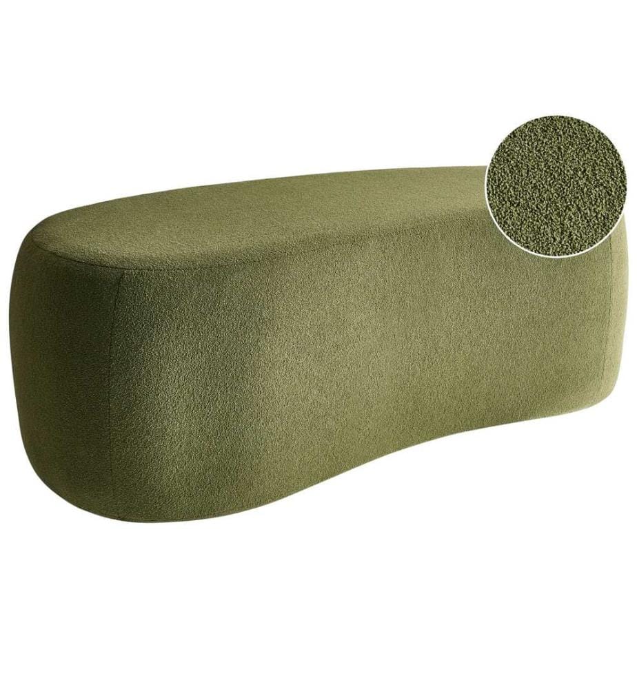 Pouf BAYARD Bouclé Vert