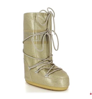 Glitzernde Après-Ski-Stiefel – Goldfarben
