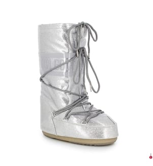 Après-Ski-Stiefel mit Pailletten – Silber