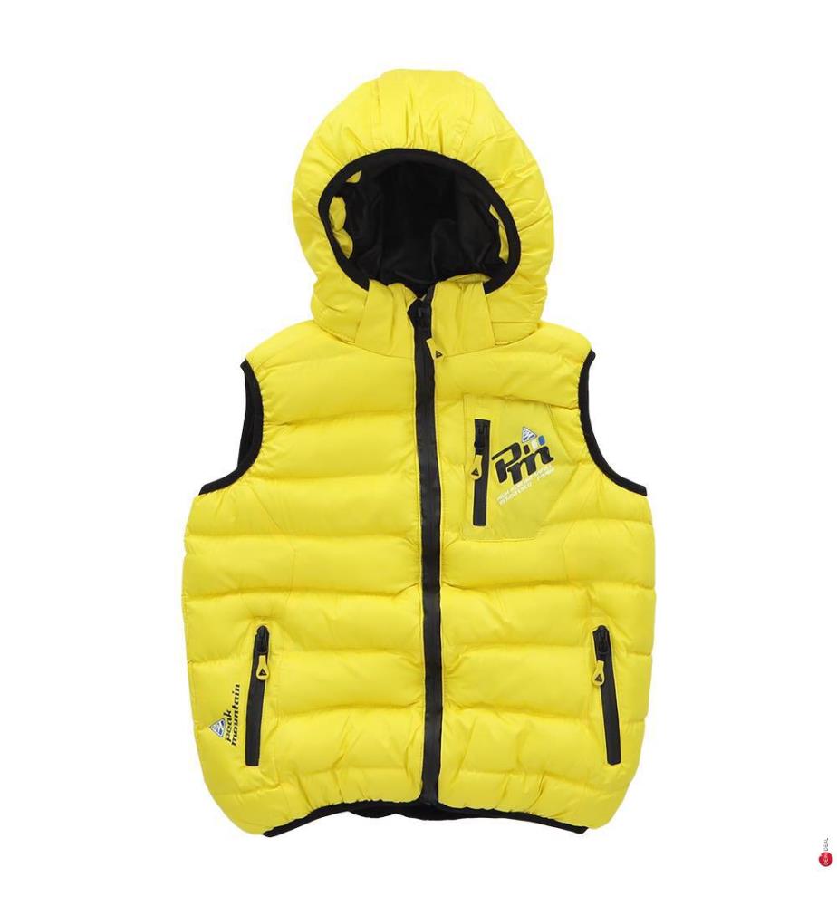 Ärmellose Daunenjacke von Ecarti – Gelb