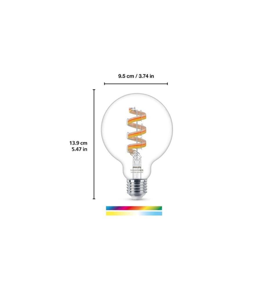 WIZ - Leuchtmittel 6.3W (40W) E27 G95 Tunable White & Color