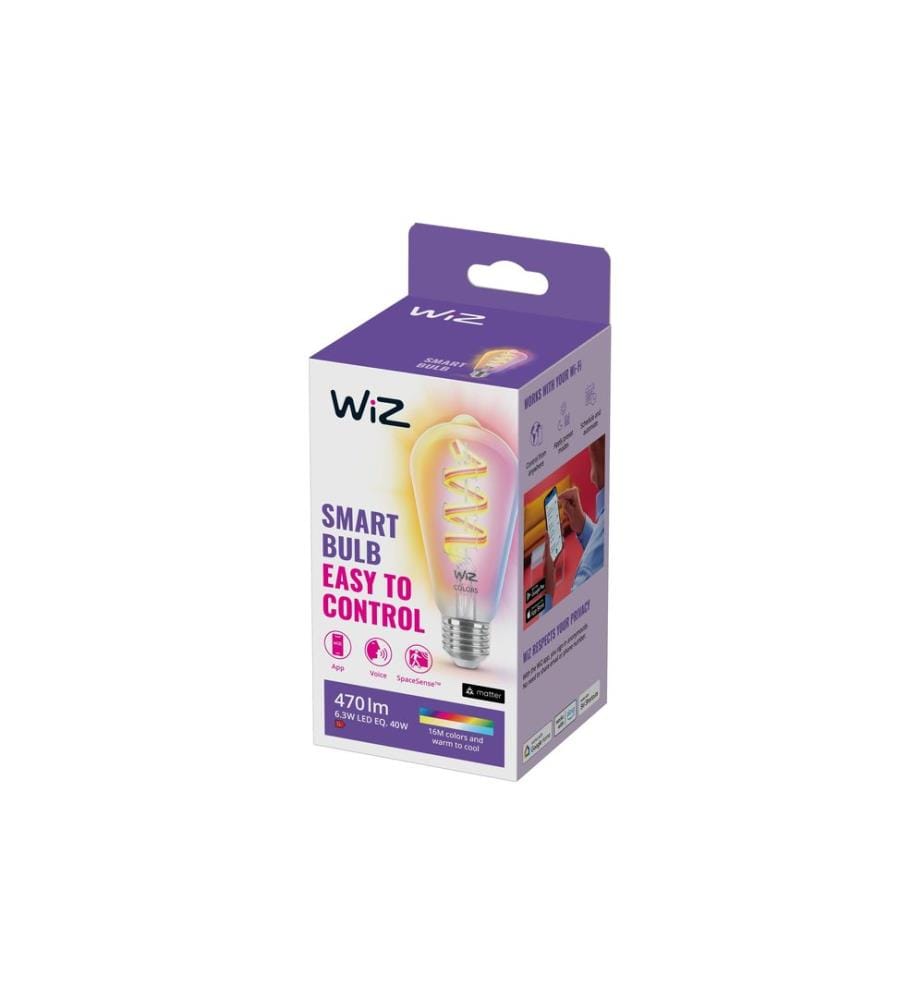 WIZ - Leuchtmittel 6.3W (40W) E27 ST64 Tunable White & Color