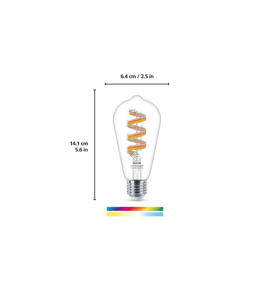 WIZ - Leuchtmittel 6.3W (40W) E27 ST64 Tunable White & Color