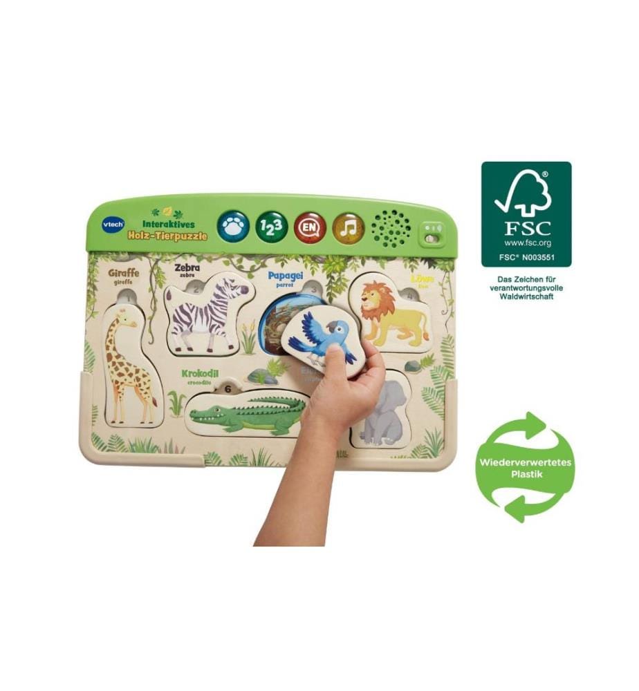 VTECH - Interaktives Holz-Tierpuzzle