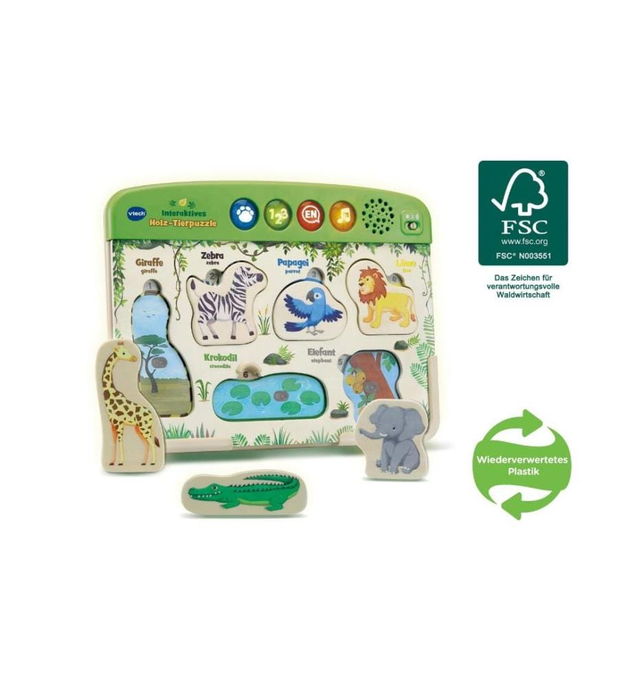 VTECH - Interaktives Holz-Tierpuzzle