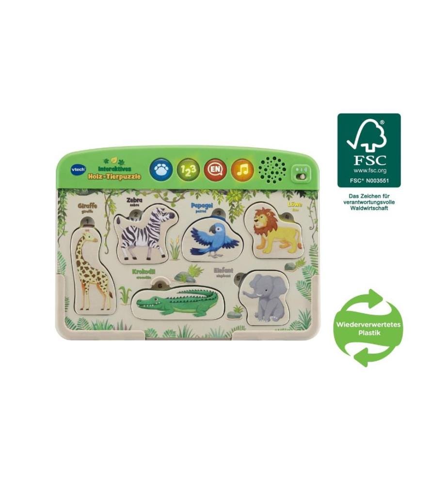 VTECH - Interaktives Holz-Tierpuzzle