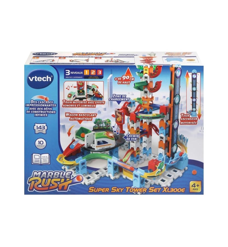 VTECH - Kugelbahn Marble Rush Super Sky Tower Set XL300E -FR-