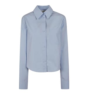 Camicia a pieghe - Azzurro