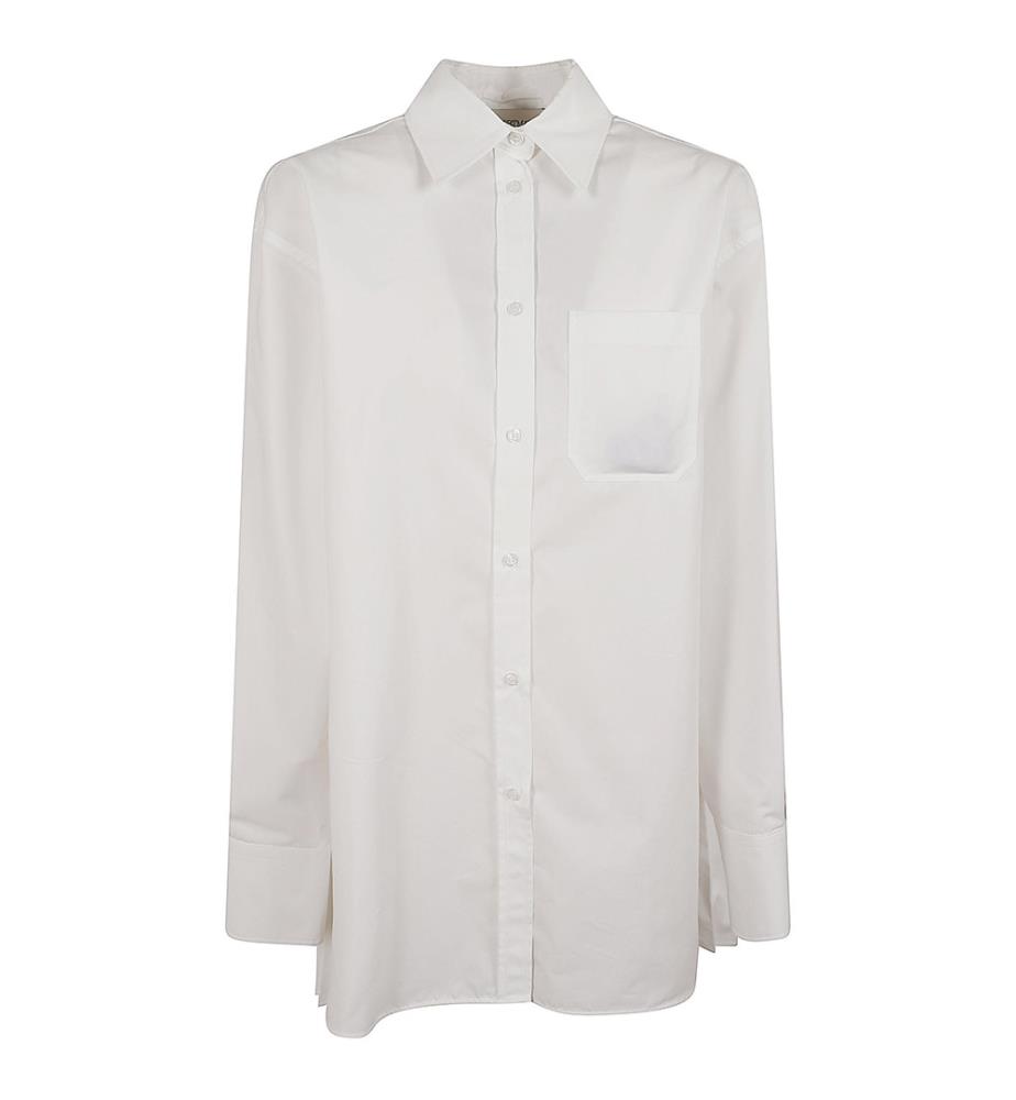 Chemise oversize plissée - Blanc optique