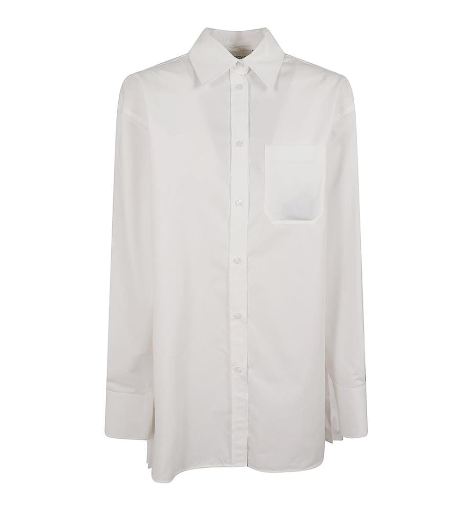 Chemise oversize plissée - Blanc optique