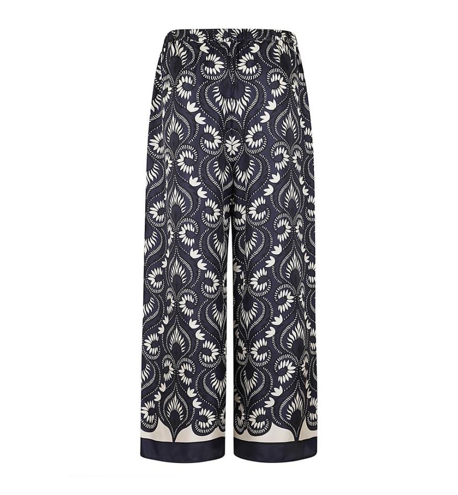 Pantaloni di seta - Blu scuro