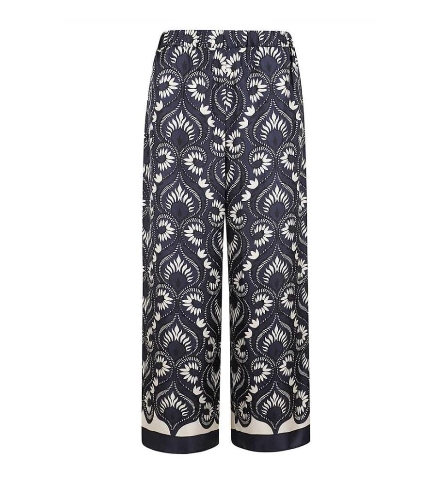 Pantaloni di seta - Blu scuro