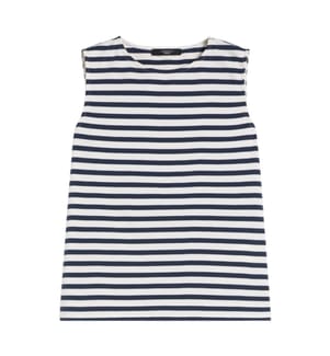 Canotta - Beige e blu navy
