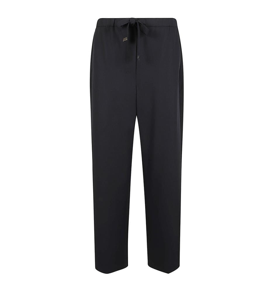 Gerade geschnittene Hose – Schwarz
