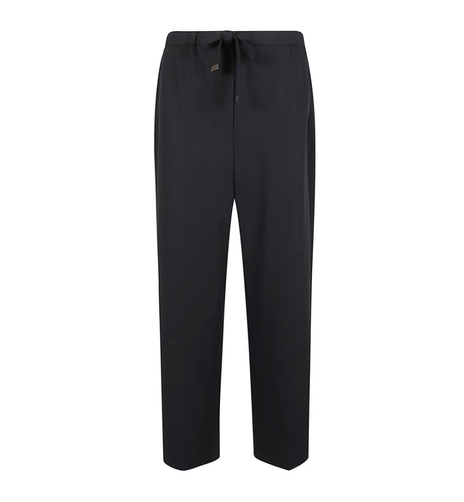 Gerade geschnittene Hose – Schwarz