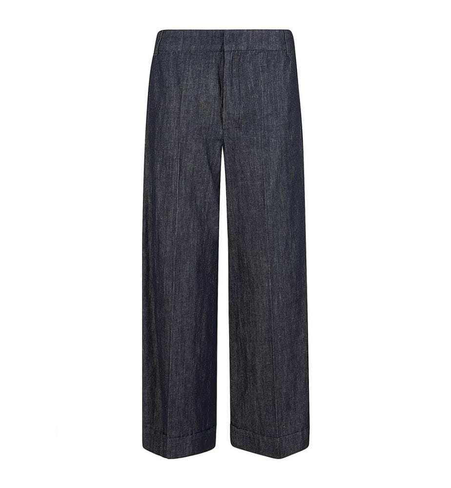 Hose mit hoher Taille – Nachtblau
