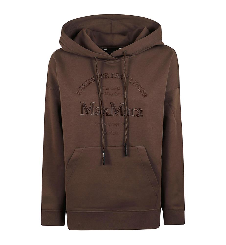 Kapuzenpullover mit Logo – Schokoladenbraun