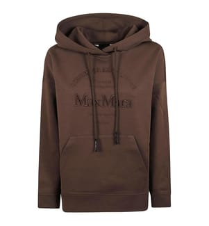 Kapuzenpullover mit Logo – Schokoladenbraun