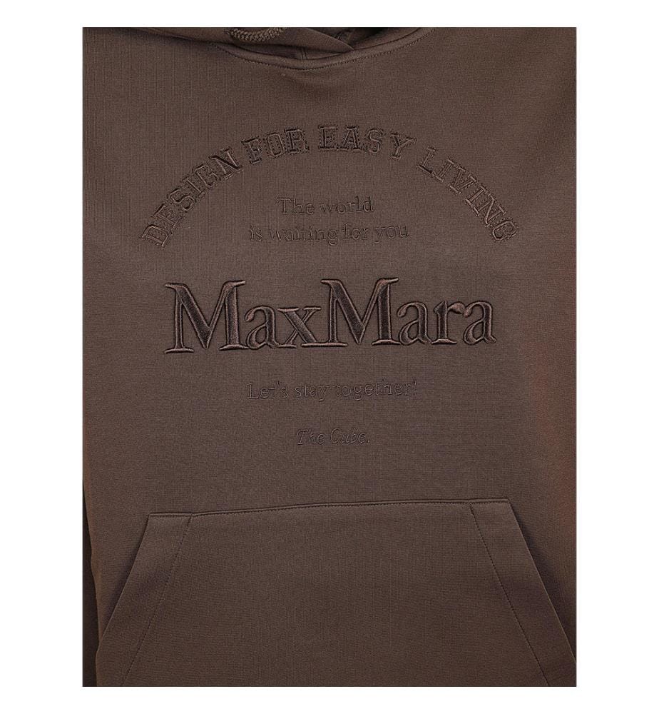 Kapuzenpullover mit Logo – Schokoladenbraun