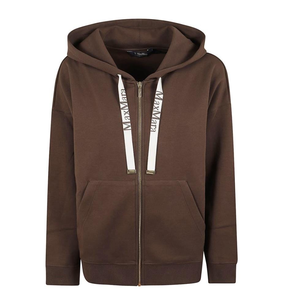 Sweat à capuche zippé - Marron